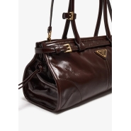 Кожаная сумка среднего размера Prada